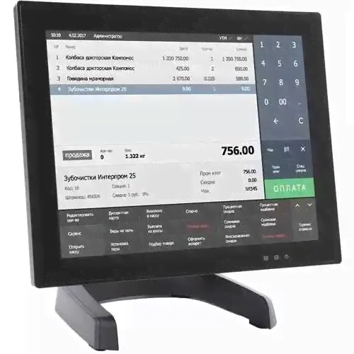 Сенсорный моноблок Poscenter POS400 (J4125, P-CAP, RAM 4Gb / SSD 128 Gb, MSR), без ОС