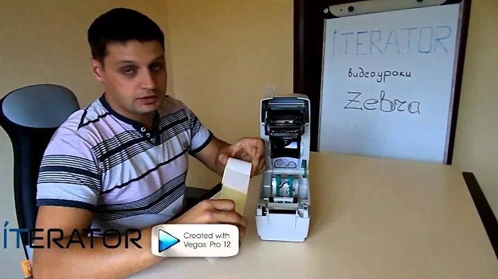 Видеоурок Zebra TLP 2824 Plus  Загрузка рулонной этикетки, внутренний тест