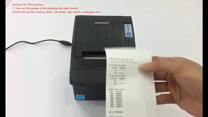 Printer setup and installation_Self test for POS printers